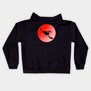 Scorpion Red/Pale Pink Gradient Kids Hoodie